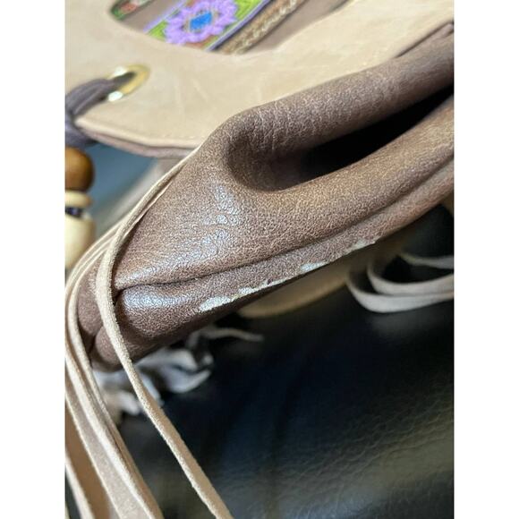 BOHEMIAN FAUX LEATHER & TASSELS BEADED BACKPACK - Picture 8 of 8